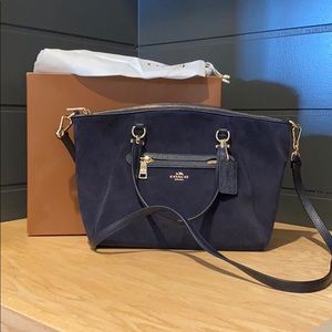 Navy suede Coach purse